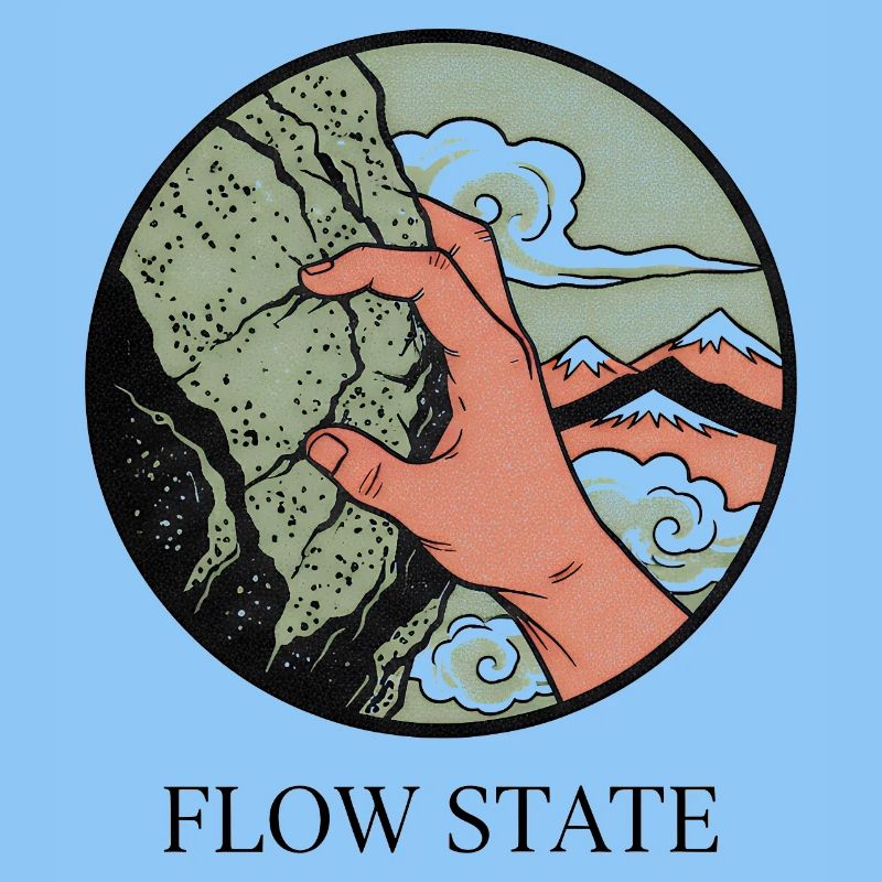 Flow State: Hand Gripping Mountain