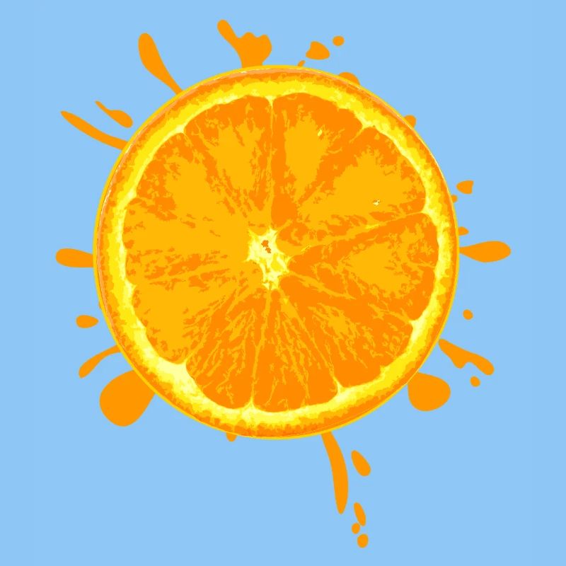 Orangenscheibe Spritzer Design