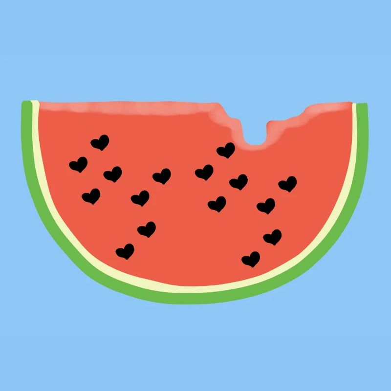 Melone mit Herz - Geschenk - Wassermelone - Comic