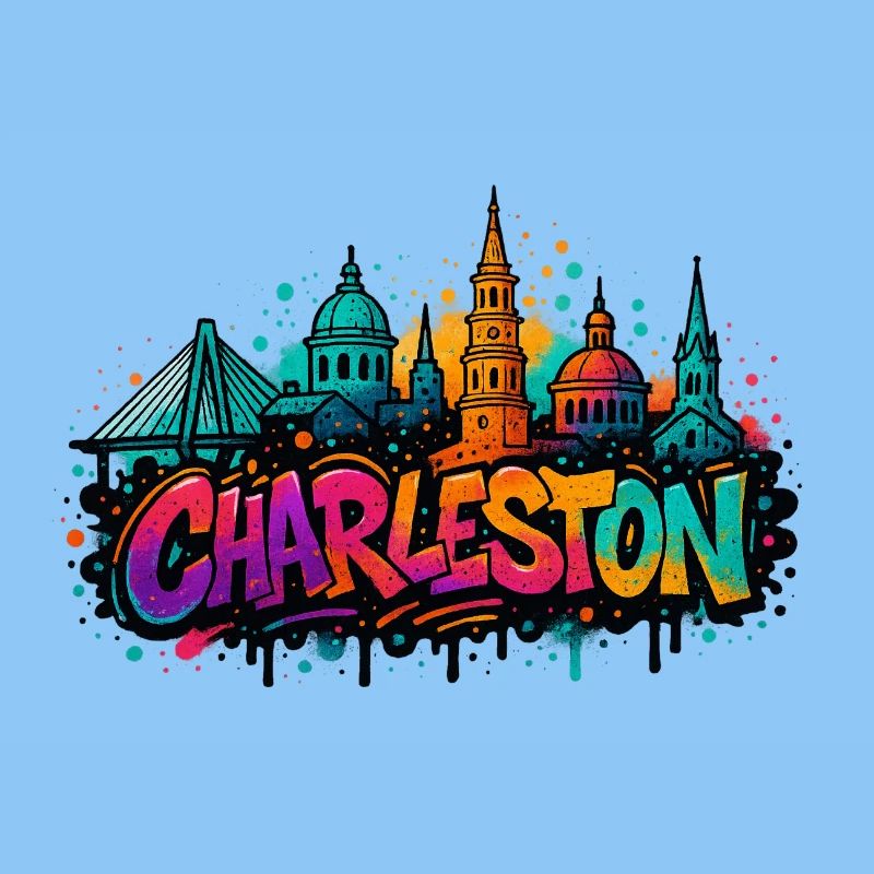 Charleston Graffiti Skyline