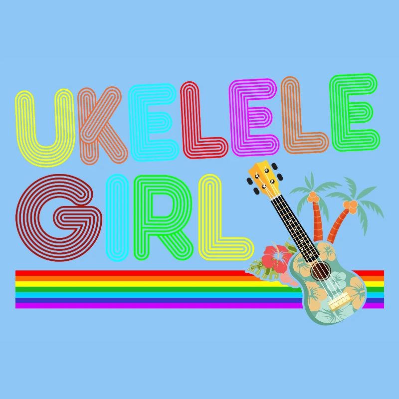 Hawaiian Ukulele Uke Retro 70s