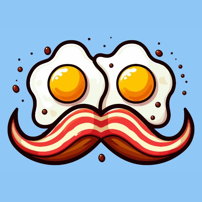Retro-Ei-Schnurrbart