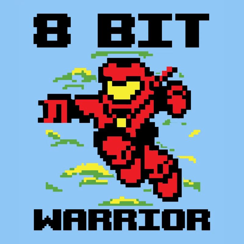 8 Bit Warrior Pixel Video Game Gaming Gift