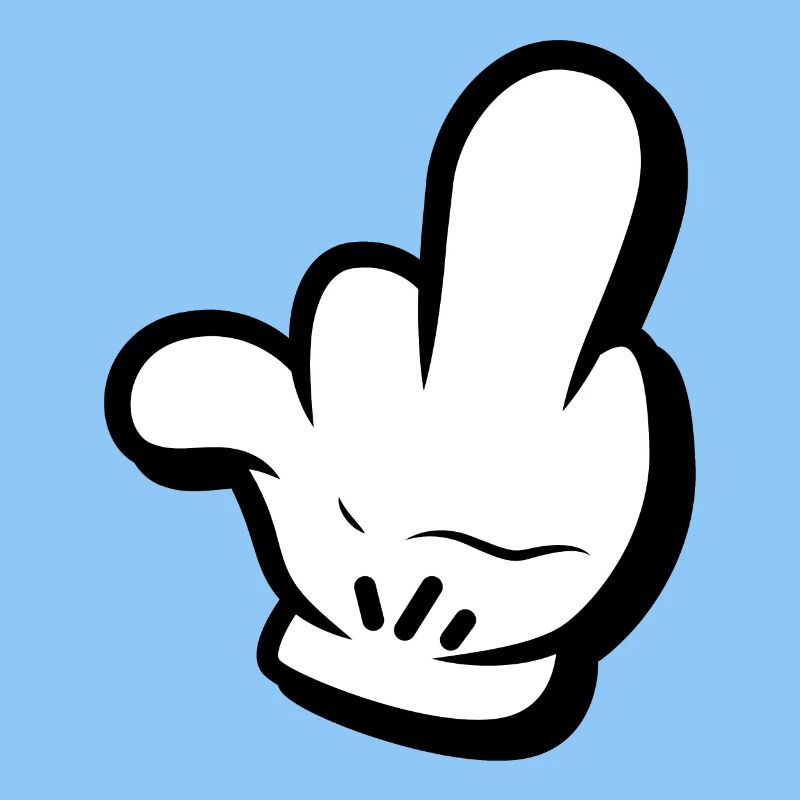 Middle finger comic style