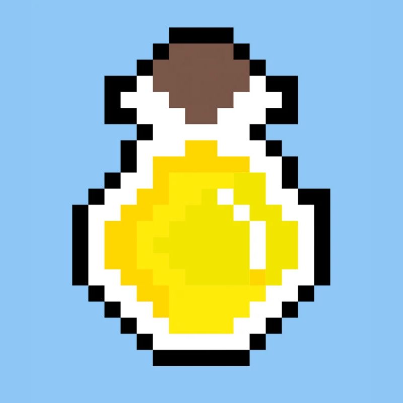 Potion jaune pixels