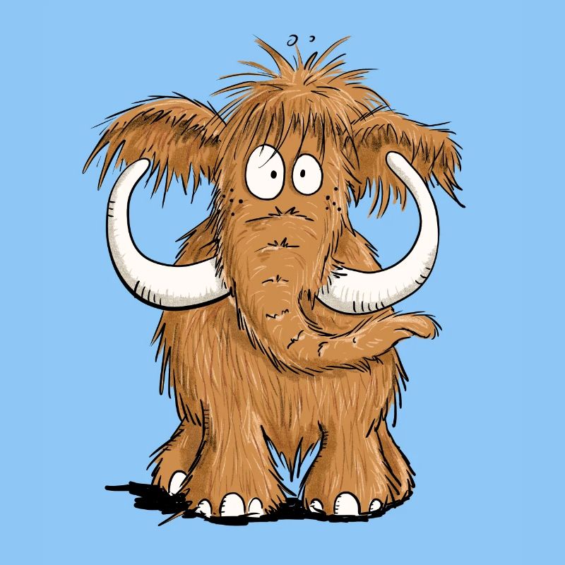 Furry Mammoth I Comic Animals I Elephant Gift