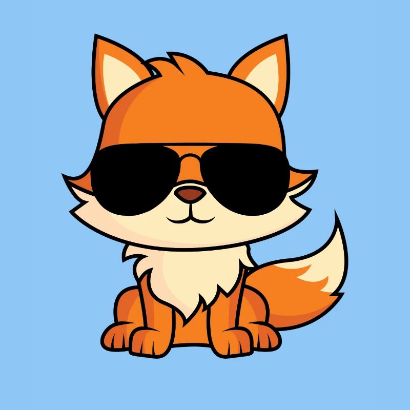 Fuchs mit Pilotenbrille