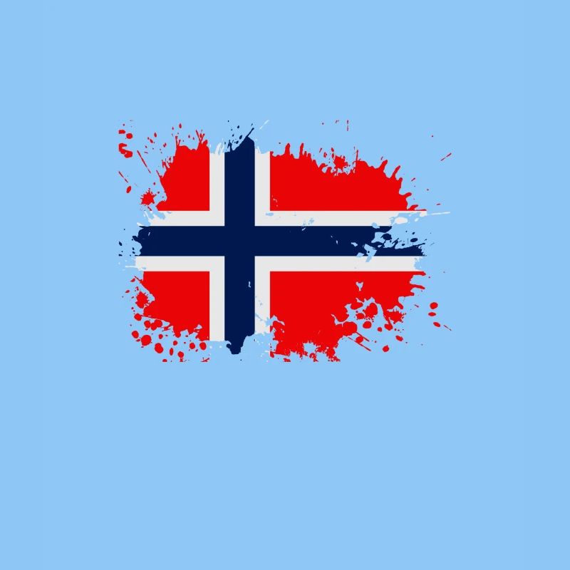Norway Flag Splash