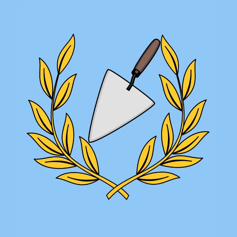 Laurel wreath craft bricklayer trowel