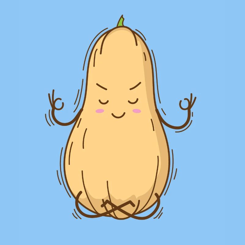 Butternut Pumpkin while meditating