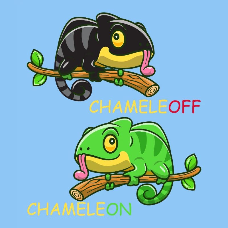 Chameleon Chamäleon Eidechse Witz Witziges Reptil