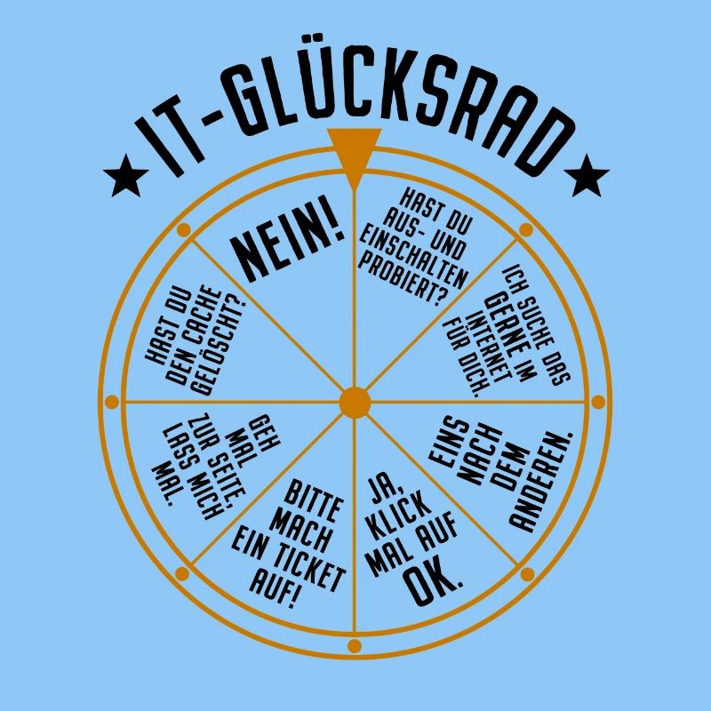 IT Support Glücksrad Service Desk IT Helpdesk Nerd