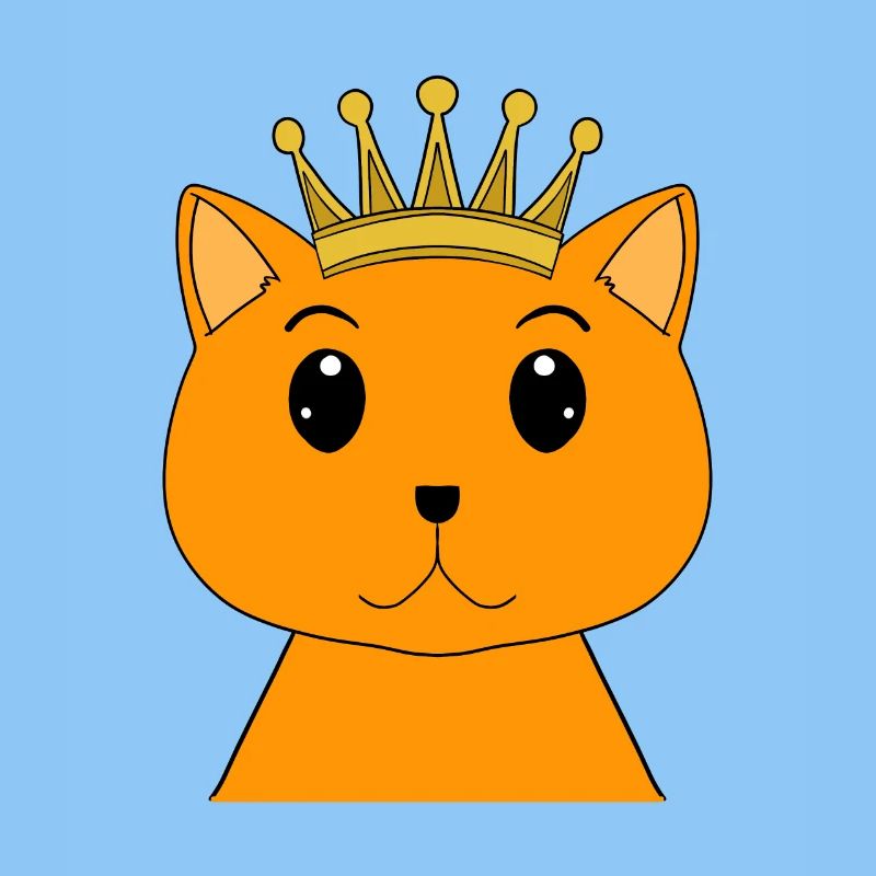 Katze mit Krone - Perserkatze mit Krone