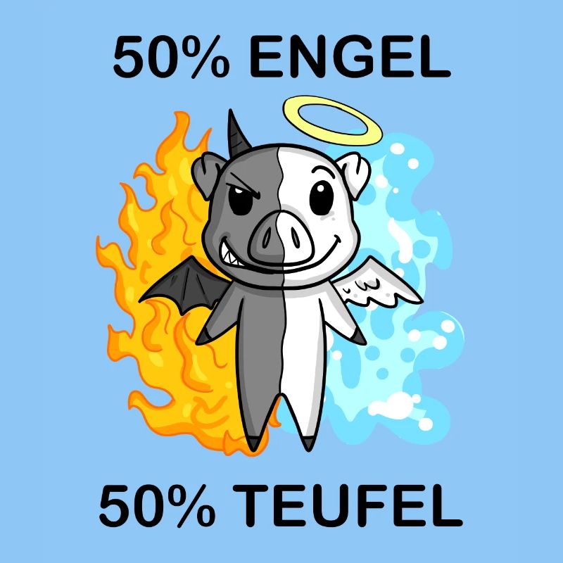 Schwein - Engel und Teufel