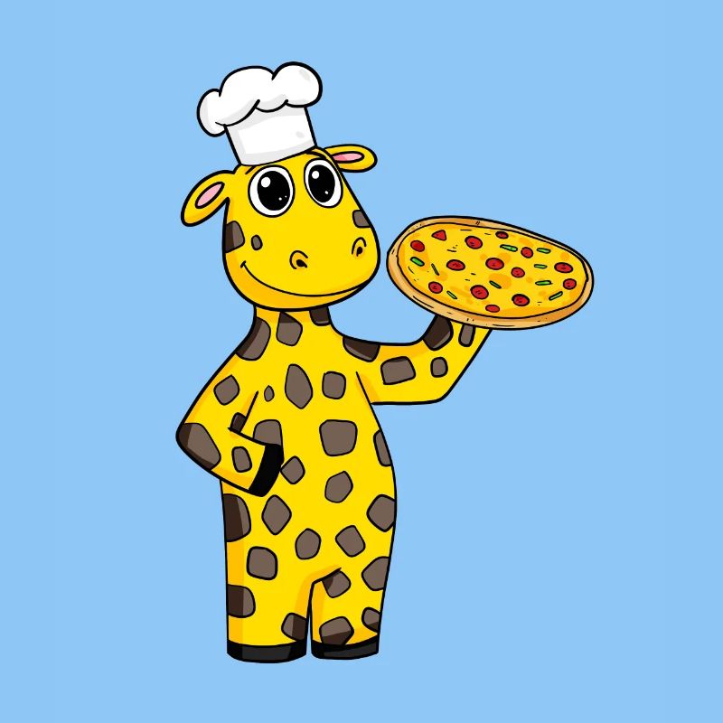 Pizza Maker Pizza Chef Giraffe Italian