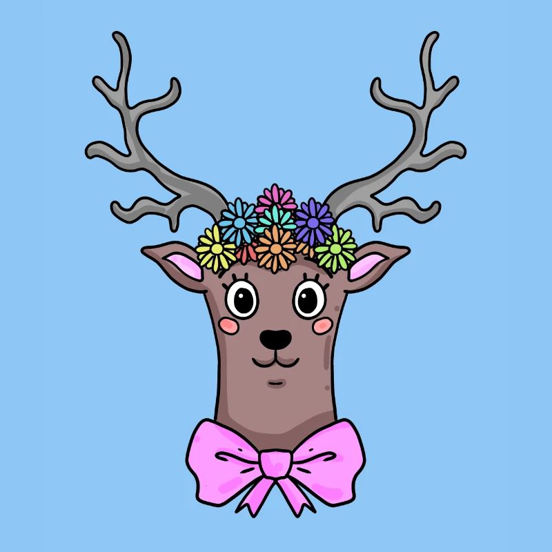 Reh Hirsch Illustration Geschenk