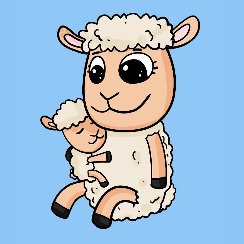 Moutons avec bébé moutons