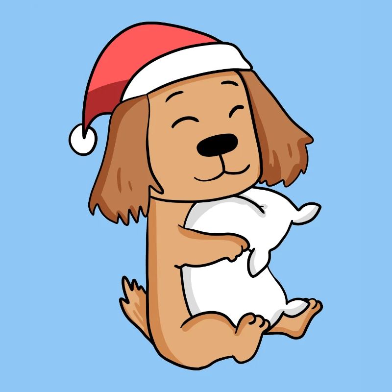 Deutsch Cocker Spaniel Dog Christmas Sleep