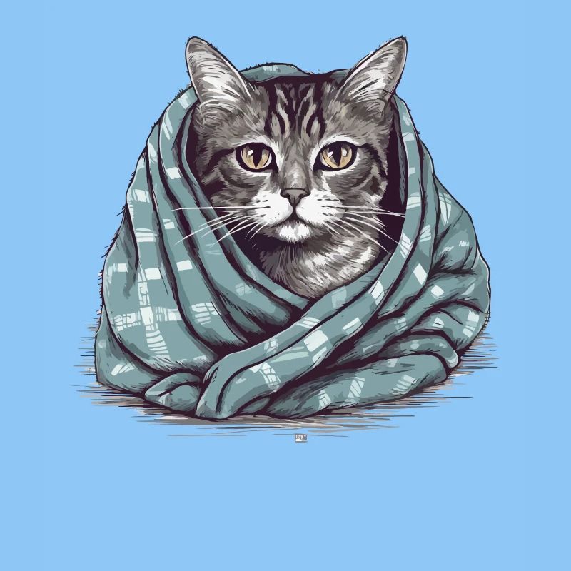 Katze in einer Decke