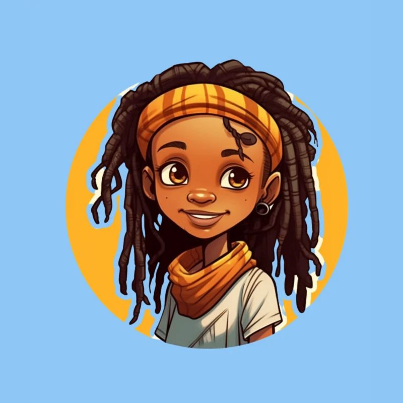 Lässiger Dreadlocks-Stil mit bunter Kopfbedeckung