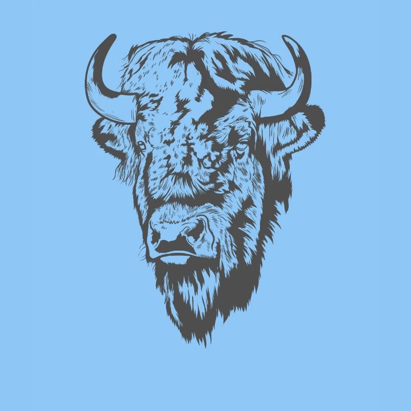 Bison head animal
