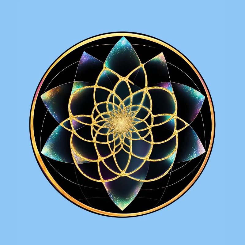 Goldenes Mandala Geometrie