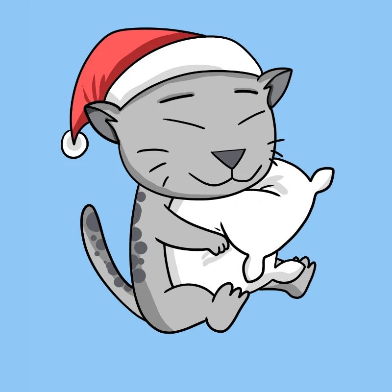 Chat Mignon Égyptien Mau Fatigué Noël