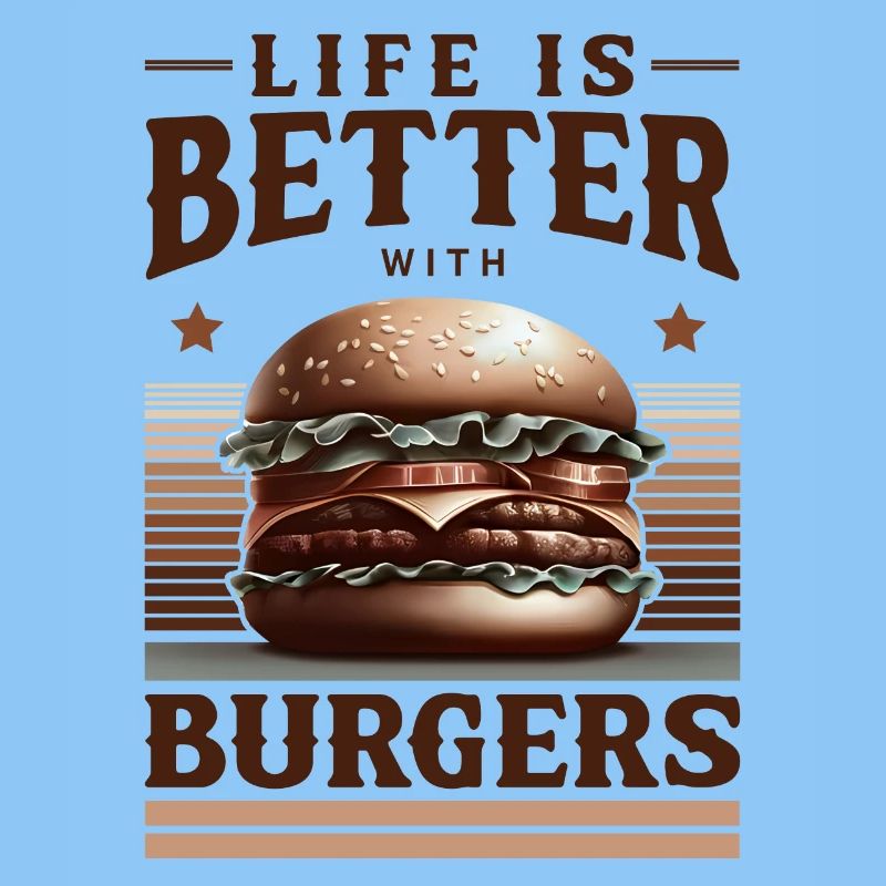 Lebensfreude mit Burger Motiv