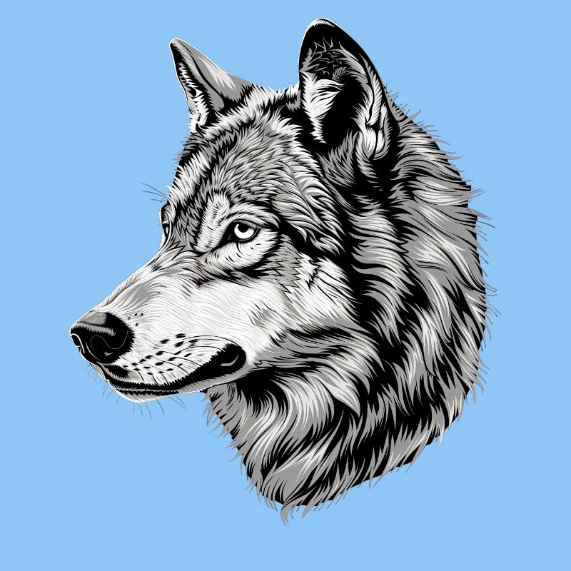 Loup Motif Loups Wolf Pack Gris Wolfhound Wolf