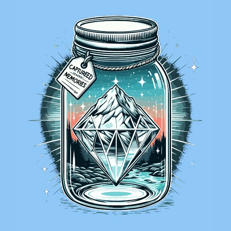 de diamant dans un pot Mason