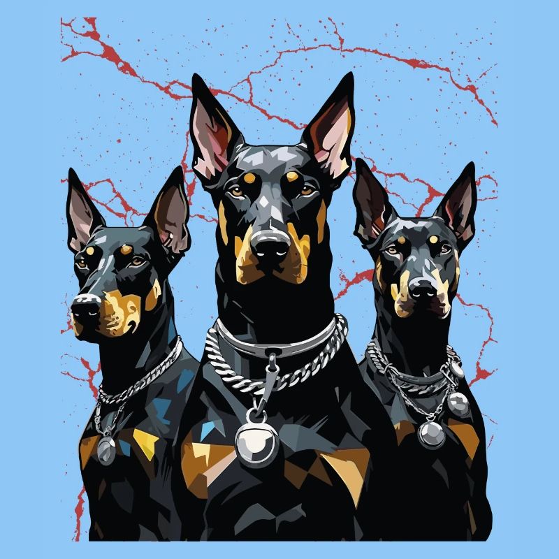 Dreifache Dobermann Geometrie