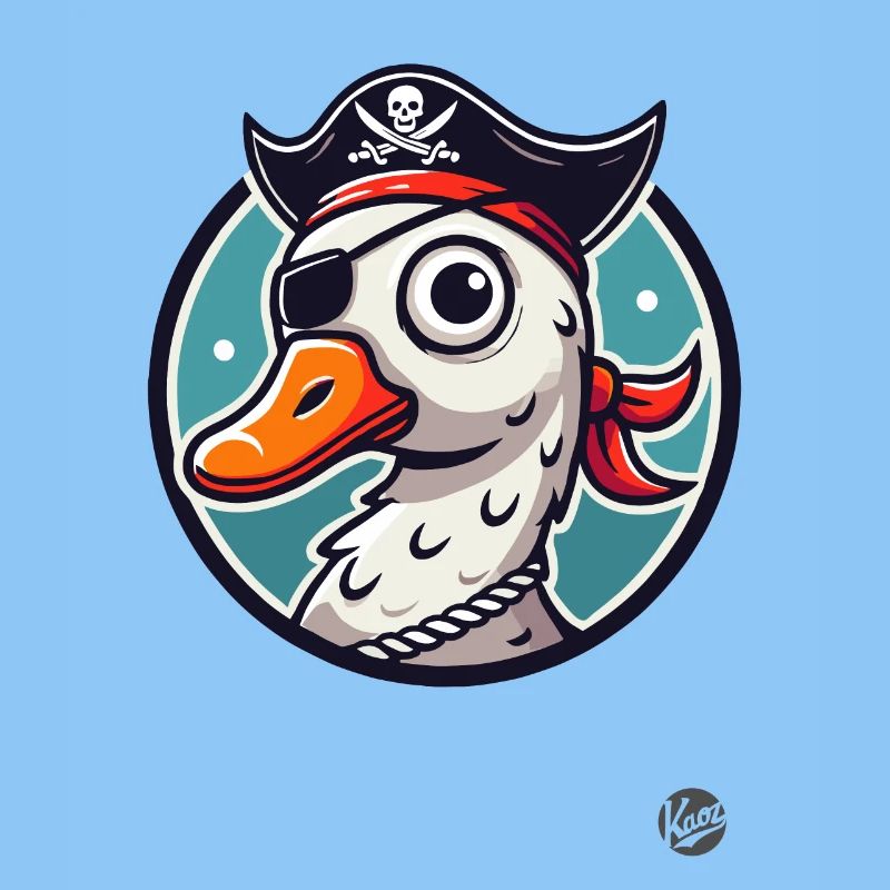 Oie pirate avec cache-œil