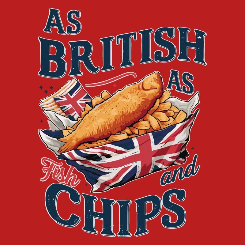 British Pride Fish and Chips Union Jack Design