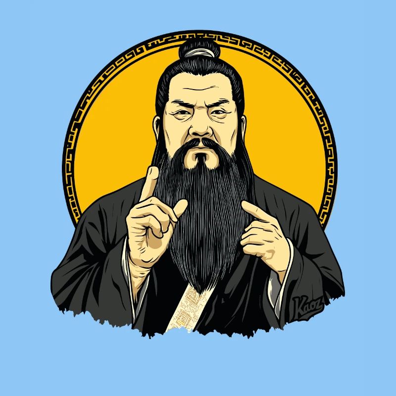 Parodie du philosophe chinois Confucius