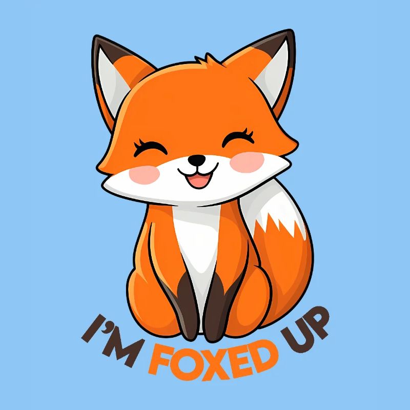I'm Foxed Up - Cute Cartoon Fox Playful Design