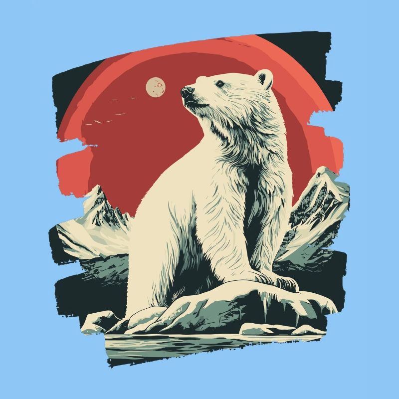 Eisiger Bär Retro