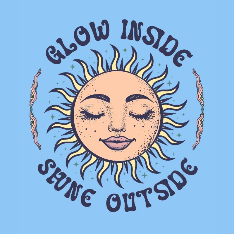 Sun Face Bohemian Spirituality Boho Sun
