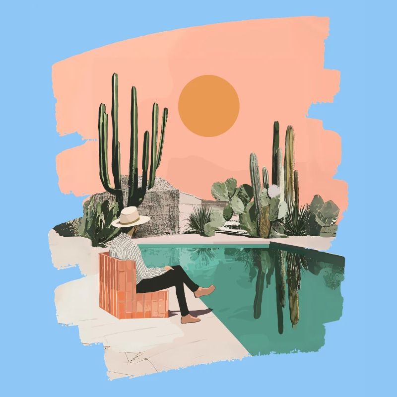 Kaktus Pool Sommer