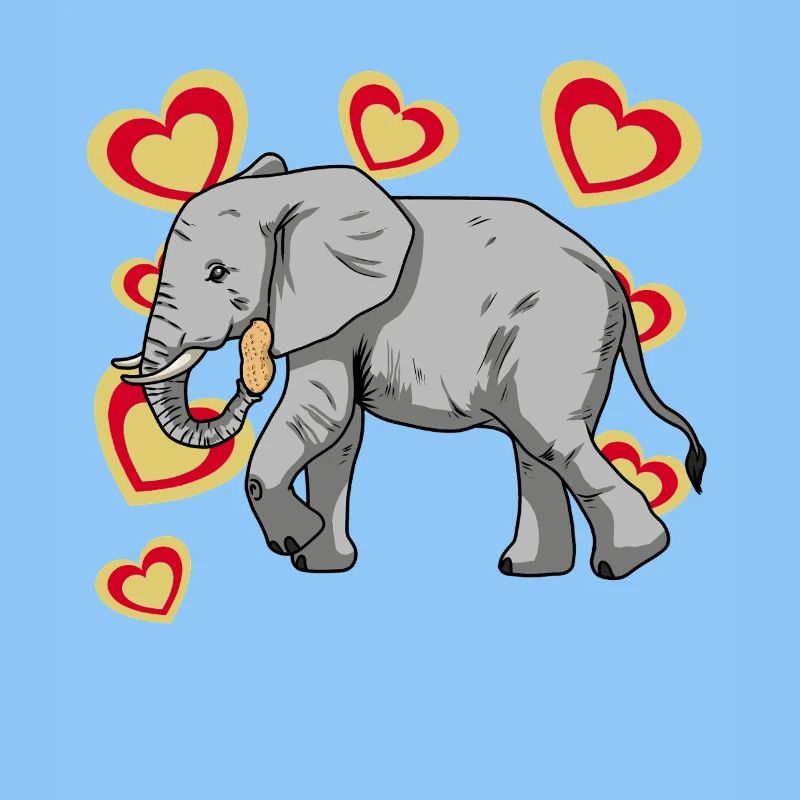 Éléphant Éléphant Enfants Cacahuète