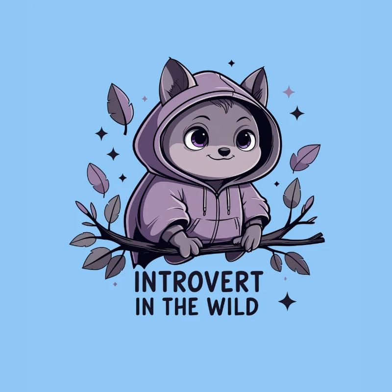 Introvertiert im Freien – Tier im Hoodie