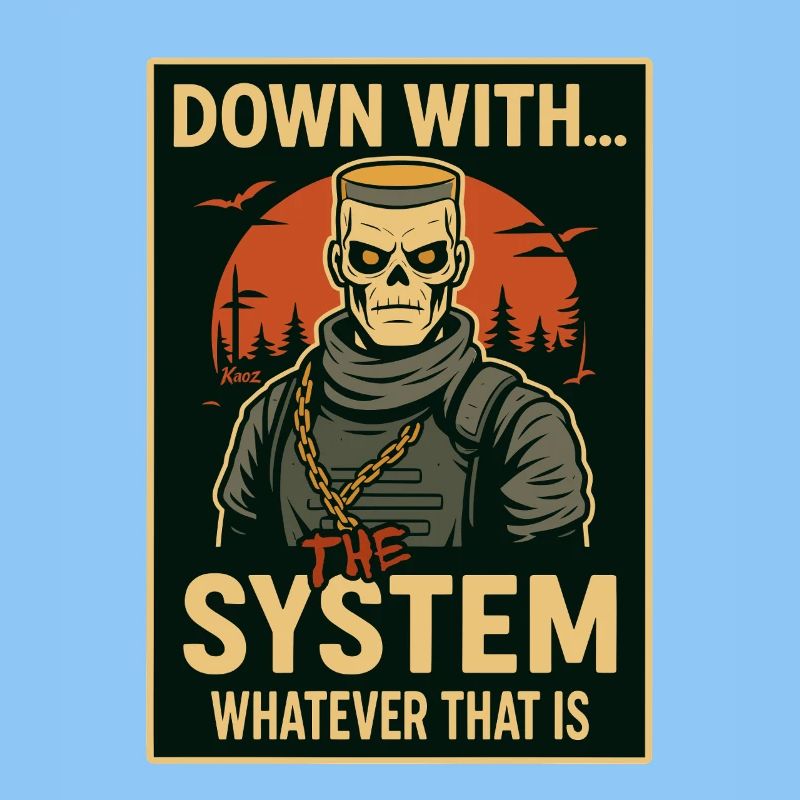 Skeleton vs. the System – Dark & Ironic