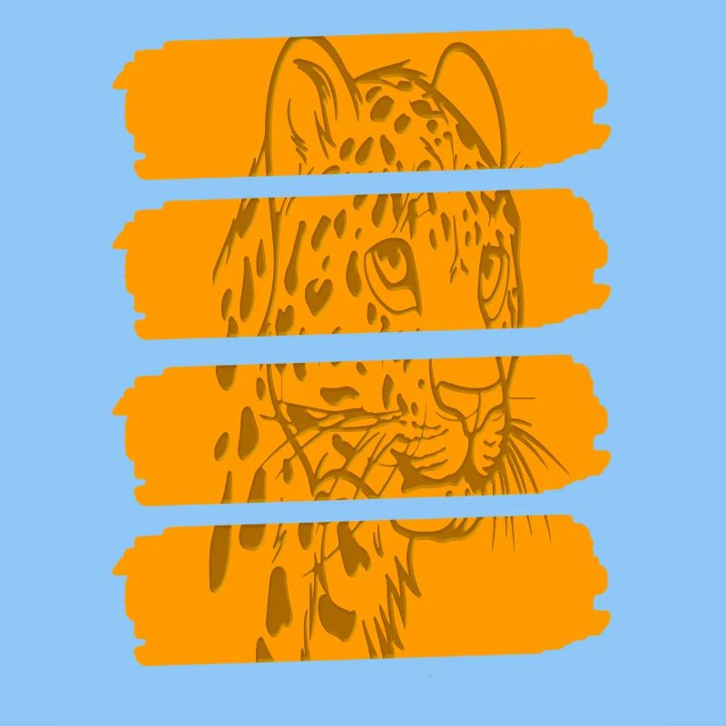 Léopard Jungle Predator Grunge Style Imprimer