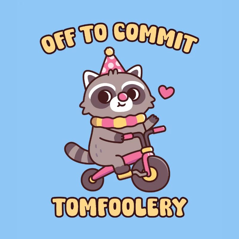 Cute Raccoon Clown Off To Commit Tomfoolery