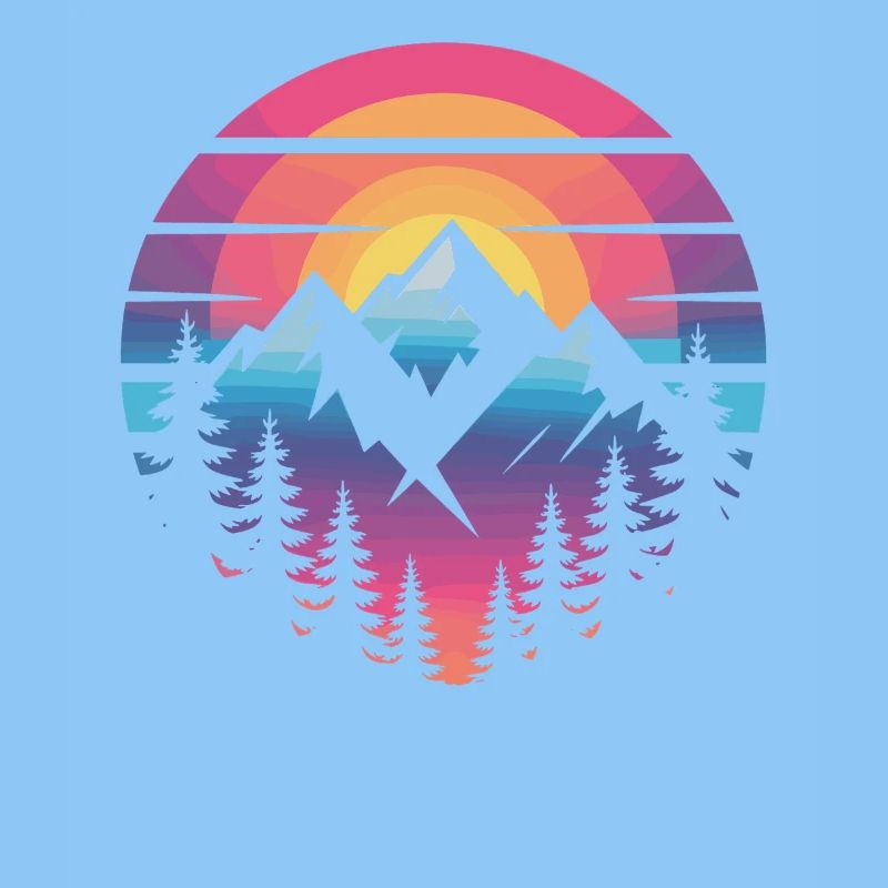 Mountain panorama at sunset