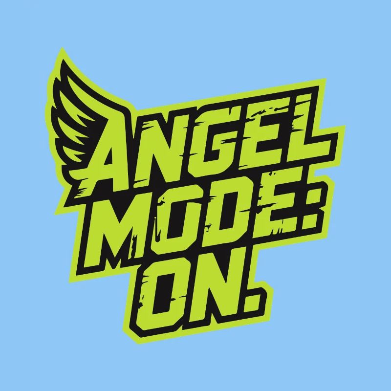 Modèles d’anges sur une typographie verte audacieuse