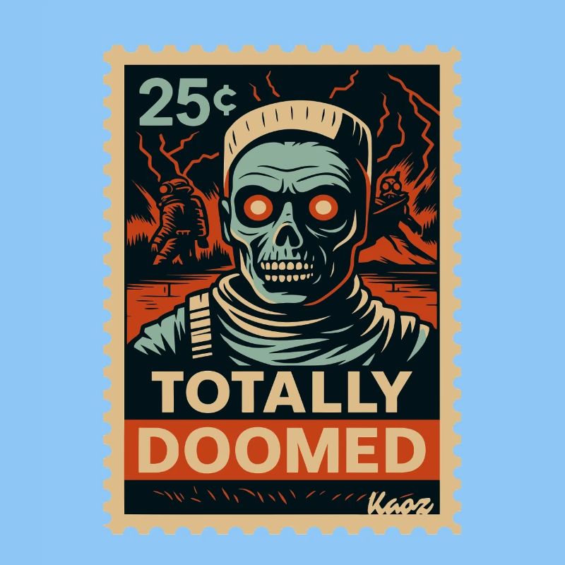 Apokalyptischer Schädel Illustrationsdesign