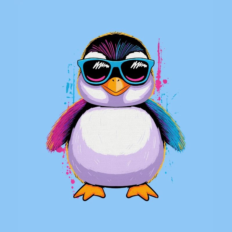 Oiseaux de mer Faune Rétro Manchot Roi Pingouin