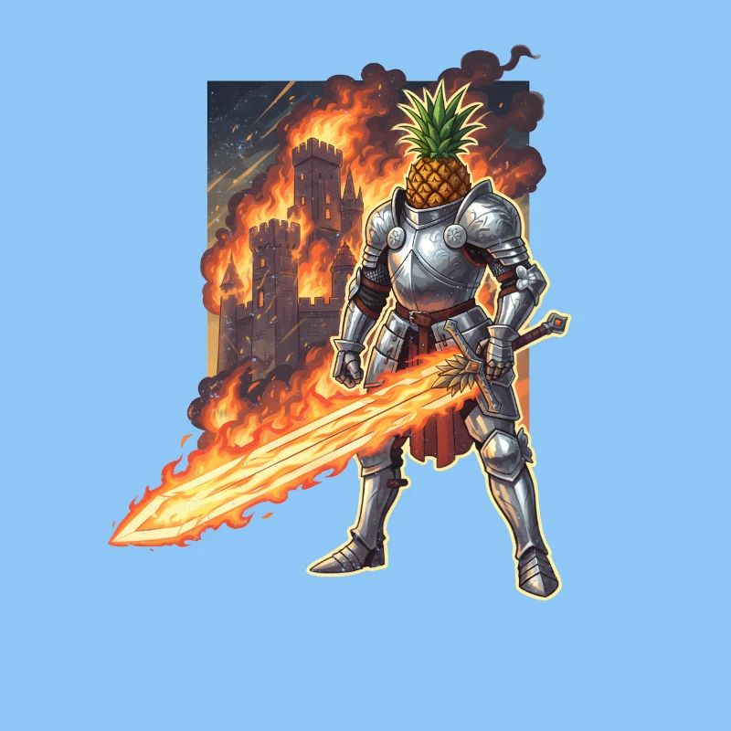 Feuriger Paladin mit Ananas Ritter