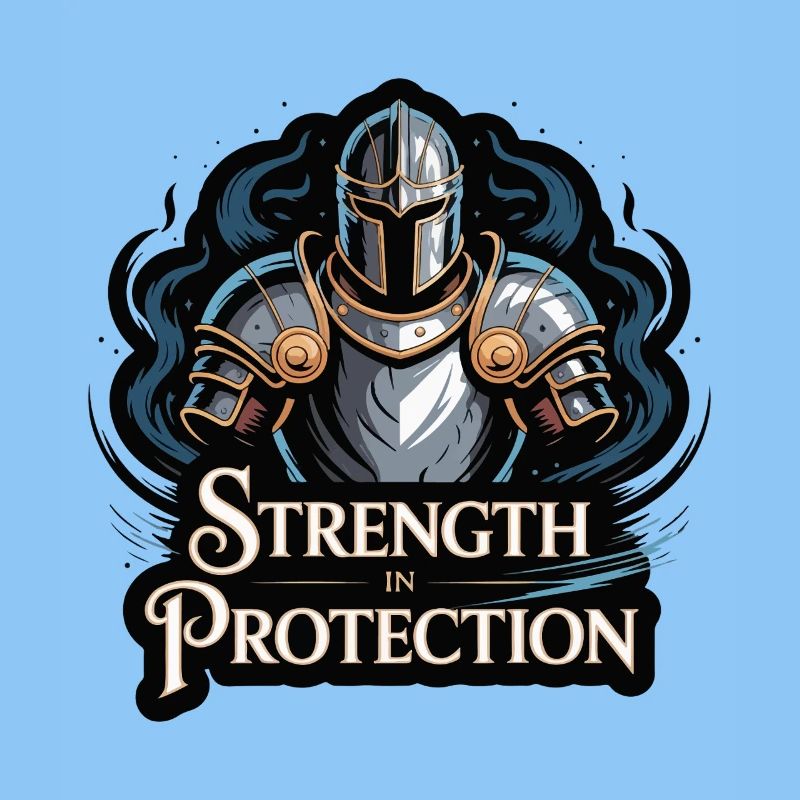 Conception du t-shirt Knight Shield Strength