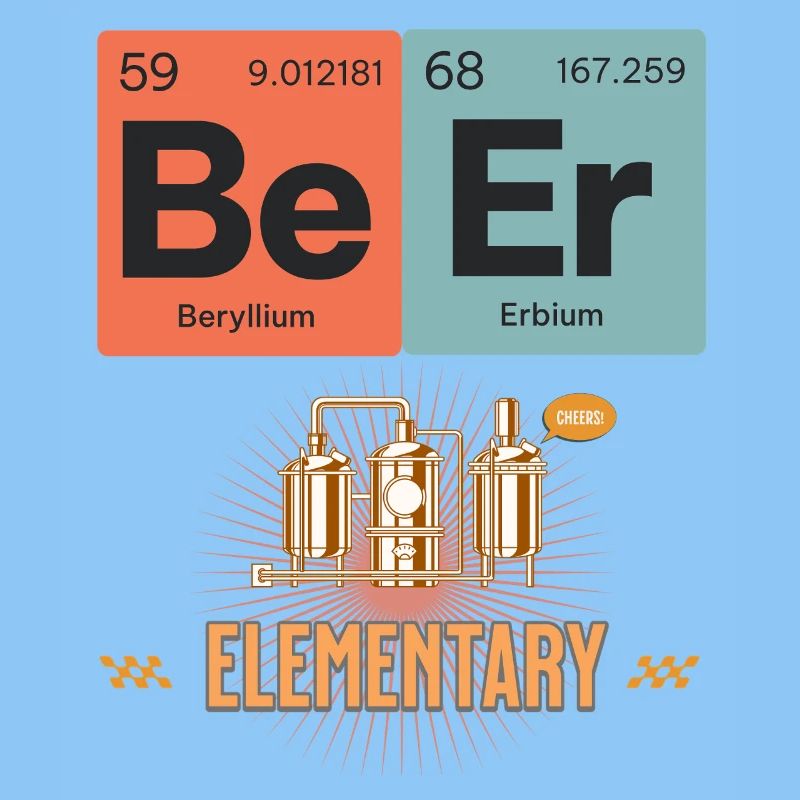 Design de t-shirt Elemental Beer inspiré de la science